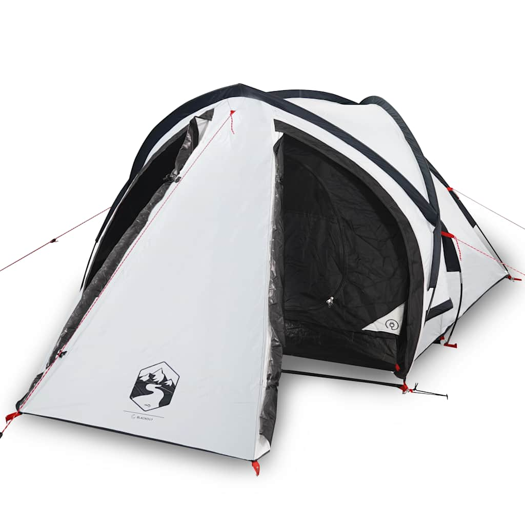 Vidaxl dome tente 2 personnes imperméabiliser tissu blanc