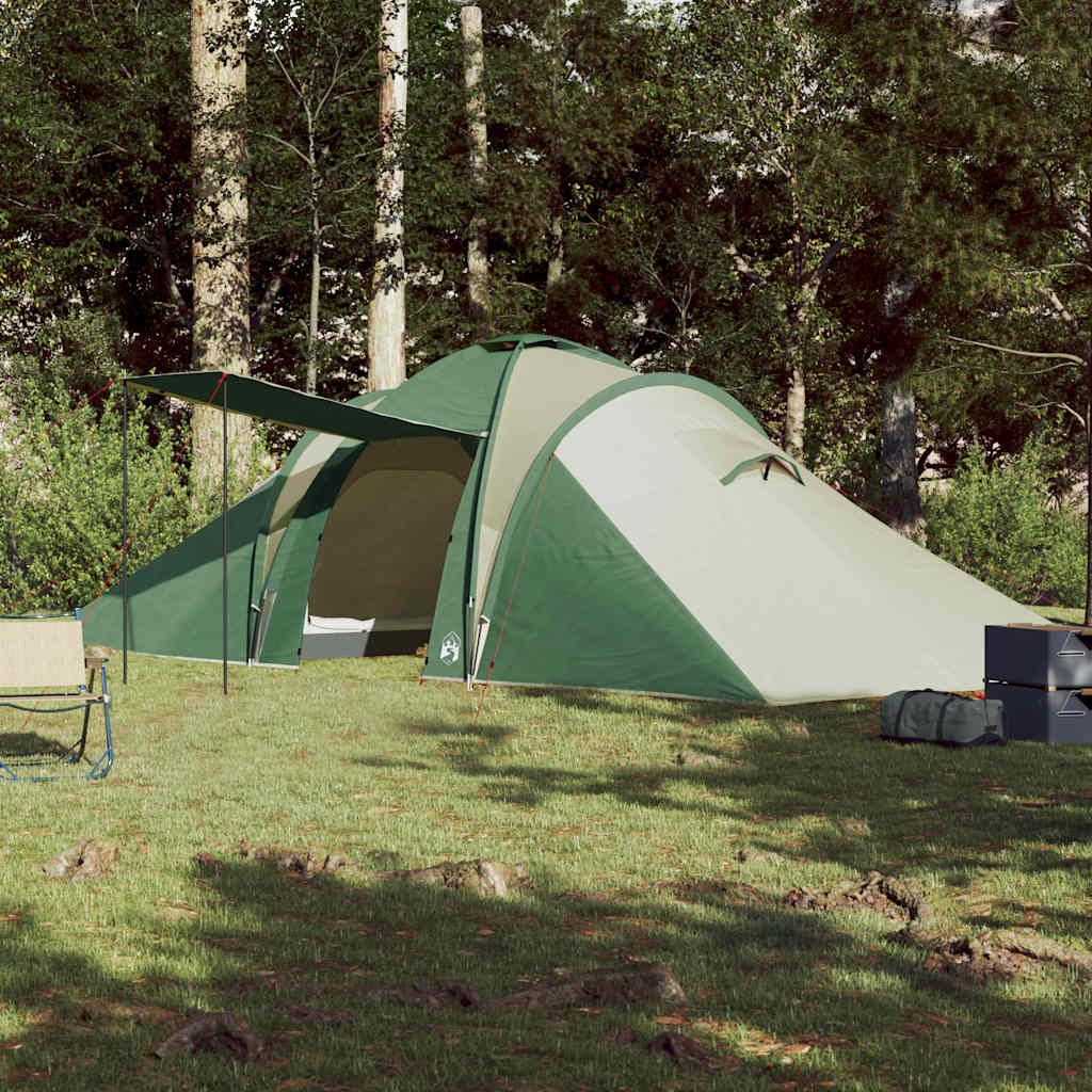 Vidaxl Dome Tenda a 6 persone impermeabile verde