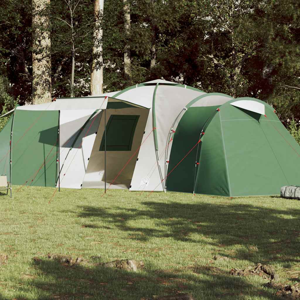 Tente dôme VidaXL 12 personnes imperméable vert