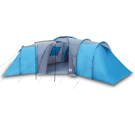 Tente dôme VidaXL 12 personnes imperméable bleue