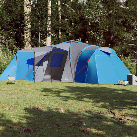 Tente dôme VidaXL 12 personnes imperméable bleue