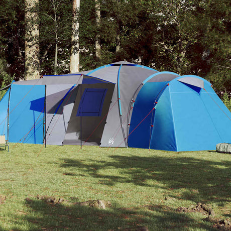Tente dôme VidaXL 12 personnes imperméable bleue