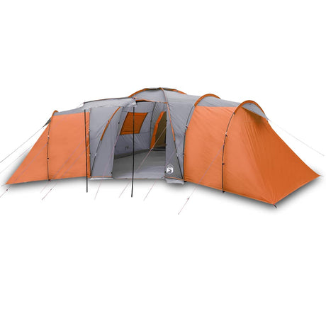 Tente dôme Vidaxx 12 personnes imperméable gris et orange
