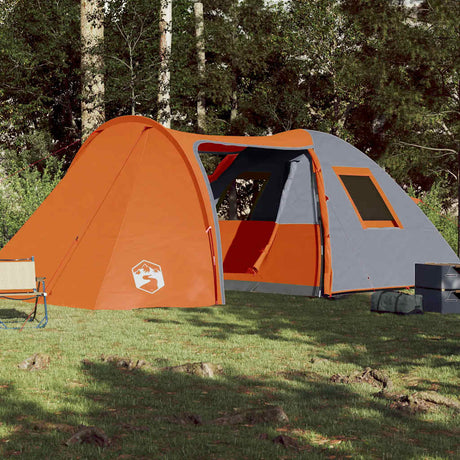 Tente dôme VidaXL 6 personnes imperméable orange