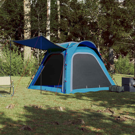 Tente VidaXL 4 personnes étanche à dégagement rapide bleu