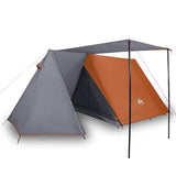Tente VidaXL 3 personnes imperméable gris et orange