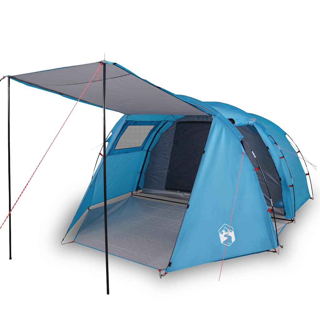 Tente tunnel VidaXL 4 personnes imperméable bleue