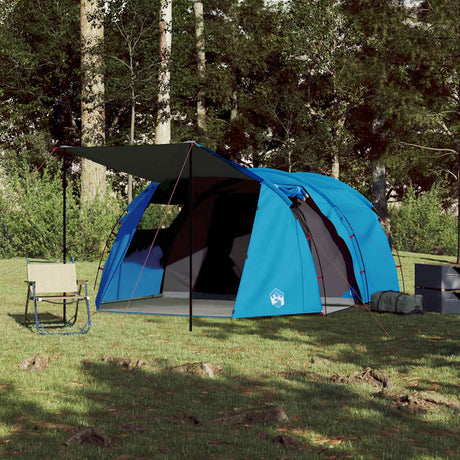 Tente tunnel VidaXL 4 personnes imperméable bleue