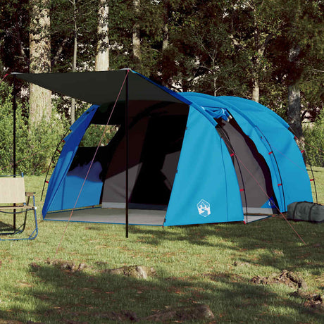 Tente tunnel VidaXL 4 personnes imperméable bleue