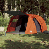 Tente tunnel VidaXL 4 personnes imperméable gris et orange