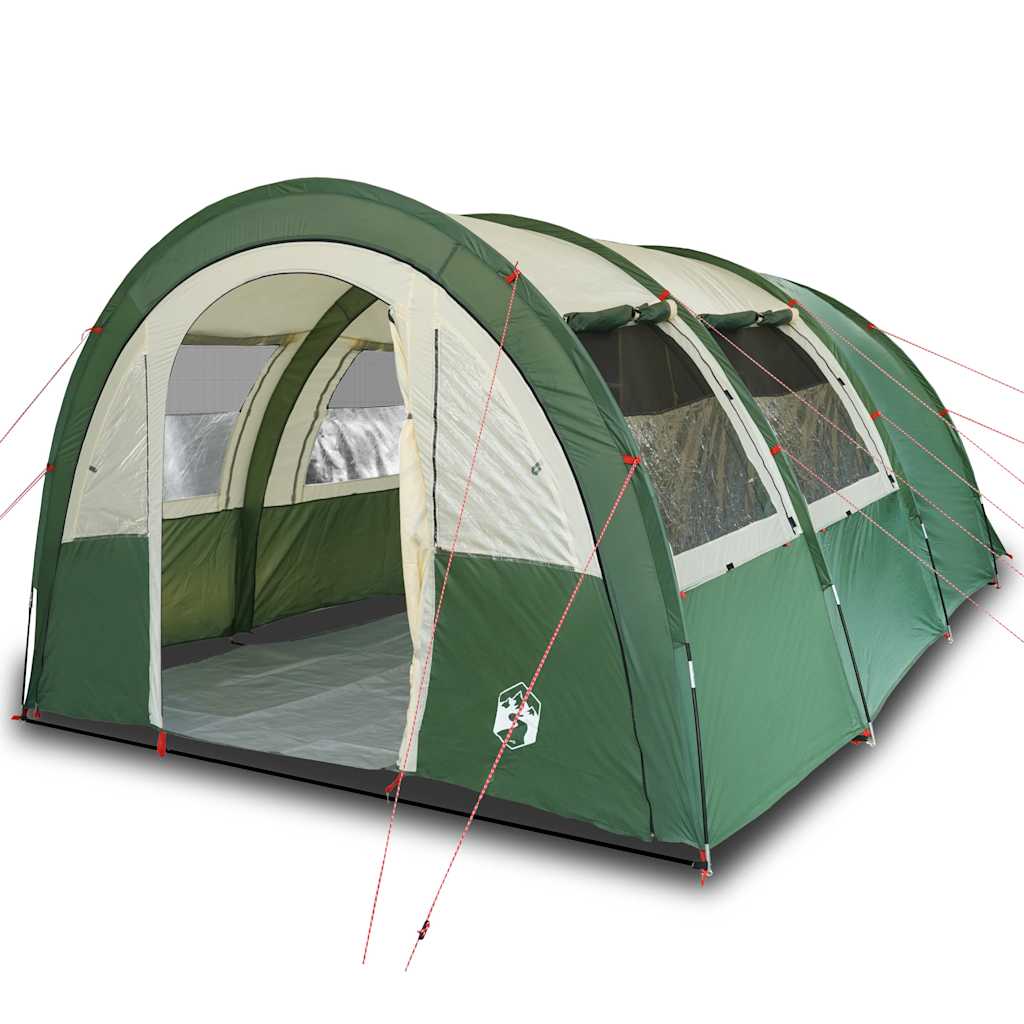 Vidaxl Tunnel Tent à 4 personnes étanche verte