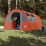 Tente tunnel VidaXL 4 personnes imperméable gris et orange
