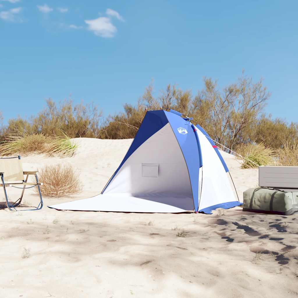 Vidaxl beach tent 268x223x125 cm 185t polyester azure blue