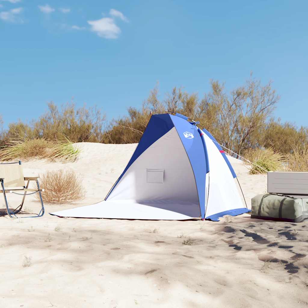 Tente de plage VidaXL 268x223x125 cm 185t polyester bleu azur