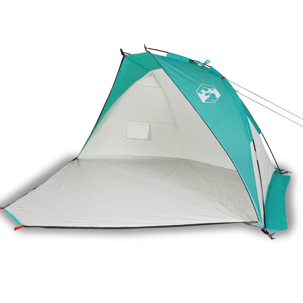 VidaXL tente de plage 268x223x125 cm 185t polyester vert d'eau