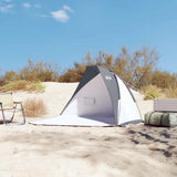 VidaXL tente de plage 268x223x125 cm 185t polyester gris