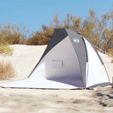 VidaXL tente de plage 268x223x125 cm 185t polyester gris