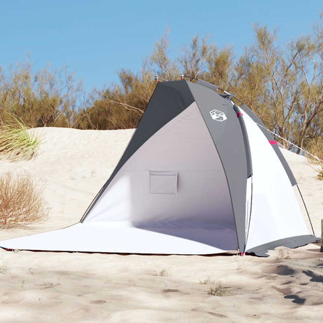 VidaXL tente de plage 268x223x125 cm 185t polyester gris