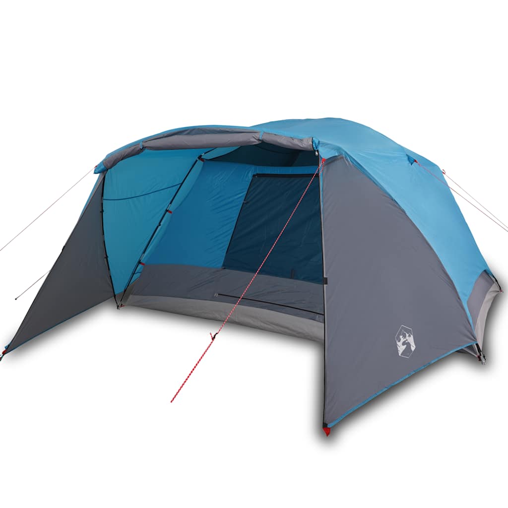 Tente familiale VidaXL avec auvent, 6 personnes, imperméable, bleue