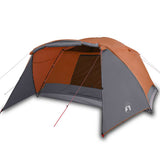 Tente familiale Vidaxx avec auvent 6 personnes imperméable gris et orange