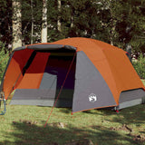 Tente familiale Vidaxx avec auvent 6 personnes imperméable gris et orange