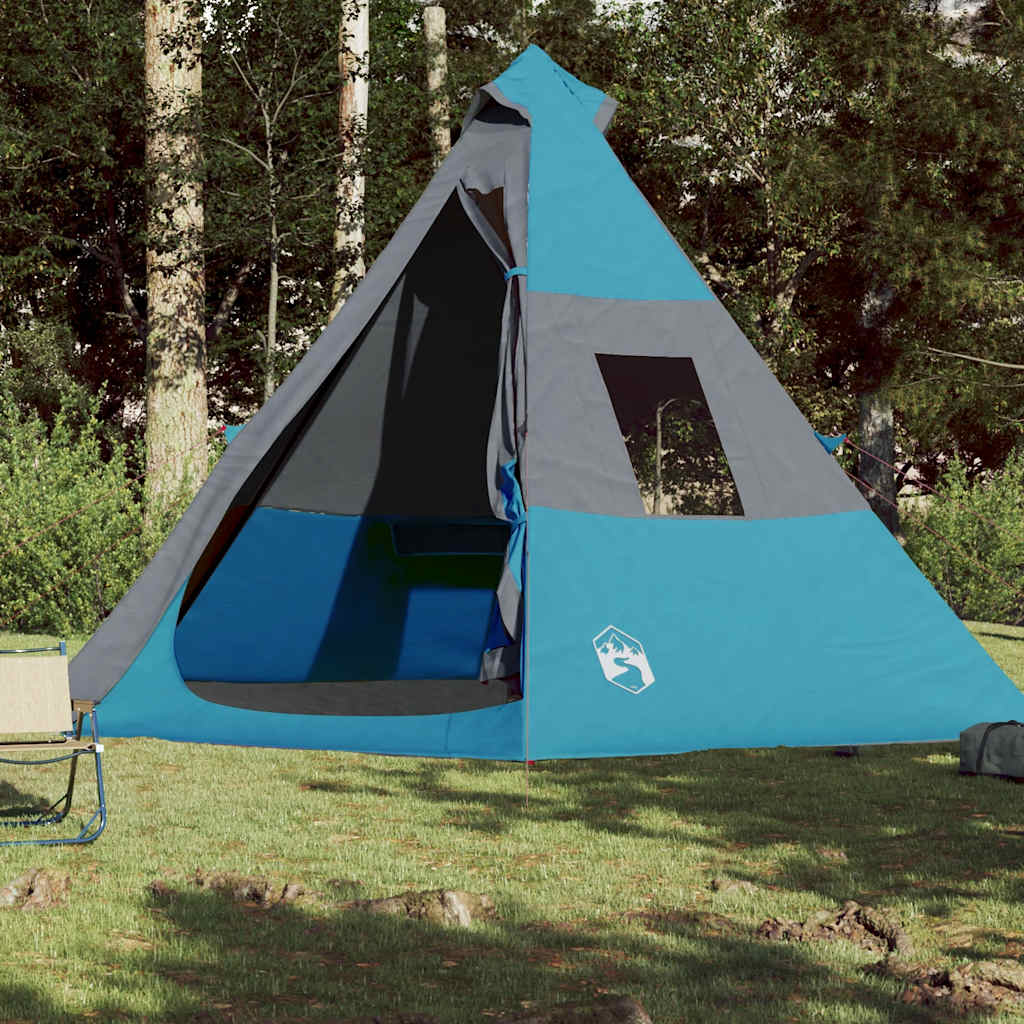 VidaXL tente tipi 7 personnes imperméable bleu