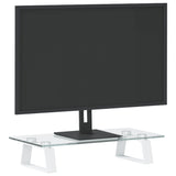 Vidaxl Monitor Standard 40x20x8 cm terminiertes Glas und Metall weiß