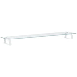 Vidaxx support pour moniteur 100x20x8 cm verre trempé et métal blanc