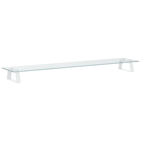 Vidaxx support pour moniteur 100x20x8 cm verre trempé et métal blanc