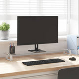 Vidaxx support pour moniteur 100x20x8 cm verre trempé et métal blanc