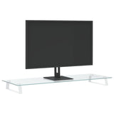 Vidaxl Monitor Standard 100x35x8 cm haart Glas a Metall wäiss