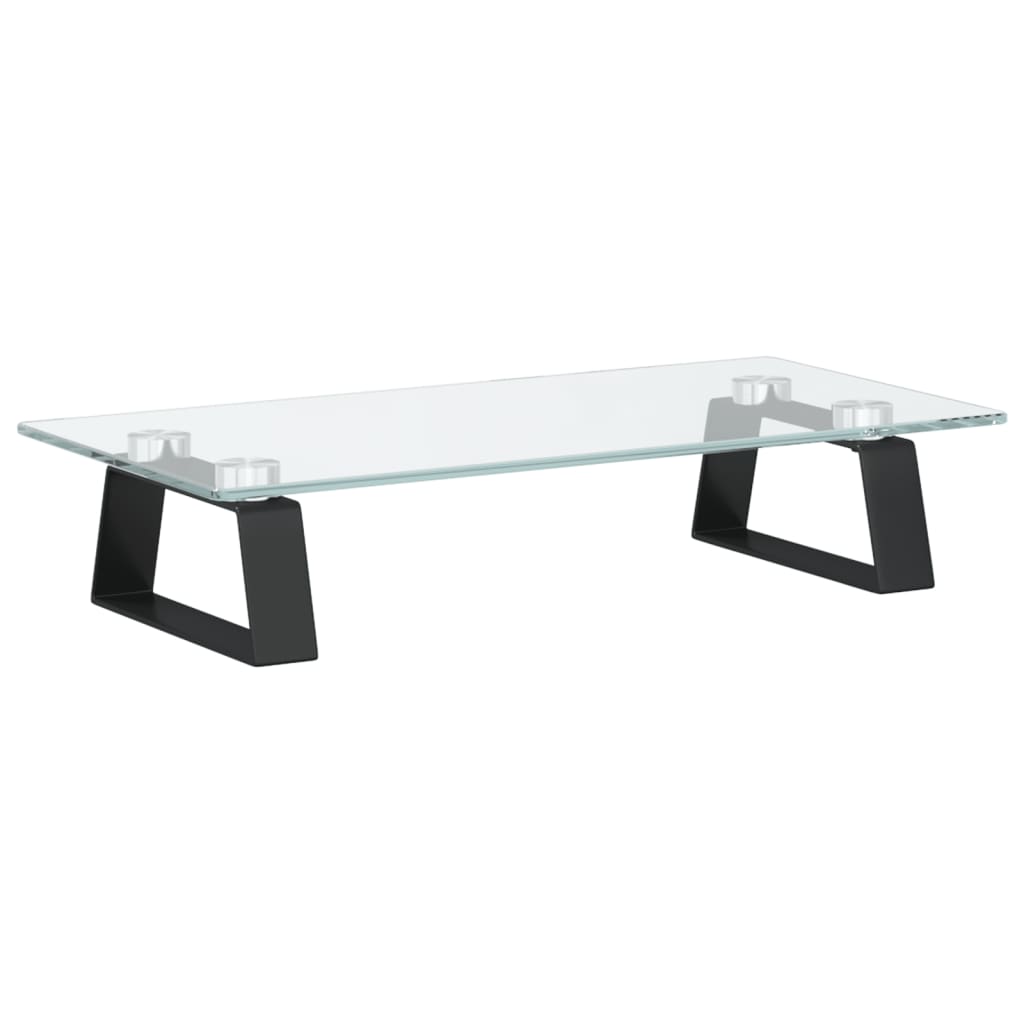 Vidaxx support pour moniteur 40x20x8 cm verre trempé et métal noir