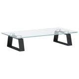 Vidaxx support pour moniteur 40x20x8 cm verre trempé et métal noir