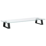 VidaXL support pour moniteur 60x20x8 cm verre trempé et métal noir