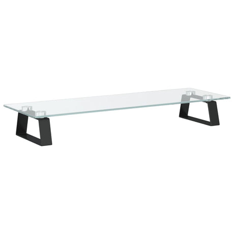 VidaXL support pour moniteur 60x20x8 cm verre trempé et métal noir