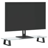 VidaXL support pour moniteur 60x20x8 cm verre trempé et métal noir