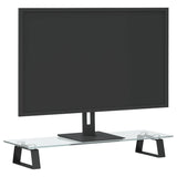 Vidaxl Monitor Stand 60x20x8 cm de vidrio endurecido y metal negro