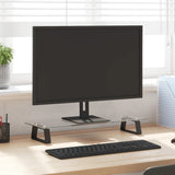 VidaXL support pour moniteur 60x20x8 cm verre trempé et métal noir
