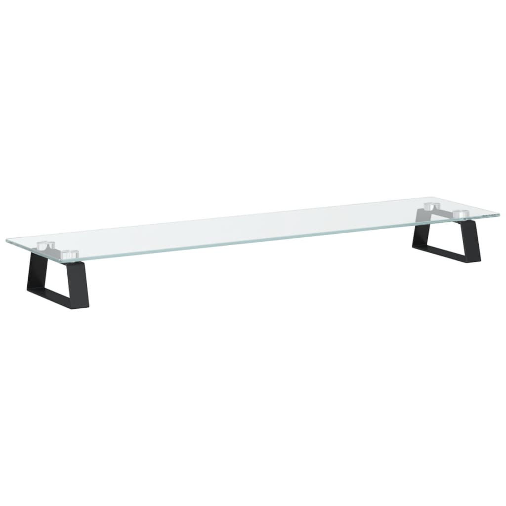 Vidaxl Monitor Stand 80x20x8 cm hærdet glas og metal sort