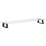 Vidaxl Monitor Stand 80x20x8 cm de vidrio endurecido y negro de metal negro