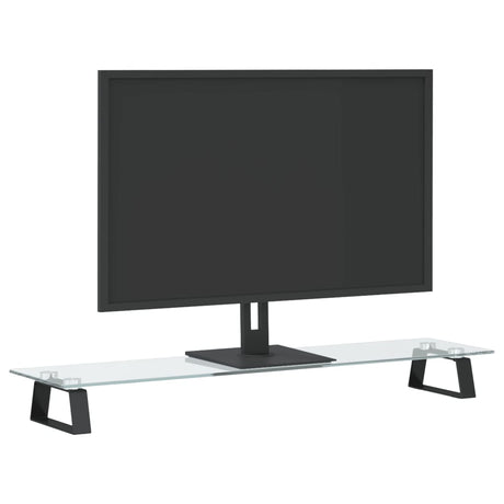 Vidaxx support pour moniteur 80x20x8 cm verre trempé et métal noir