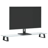 Vidaxl Monitor Stand 80x20x8 cm in vetro indurito e nero