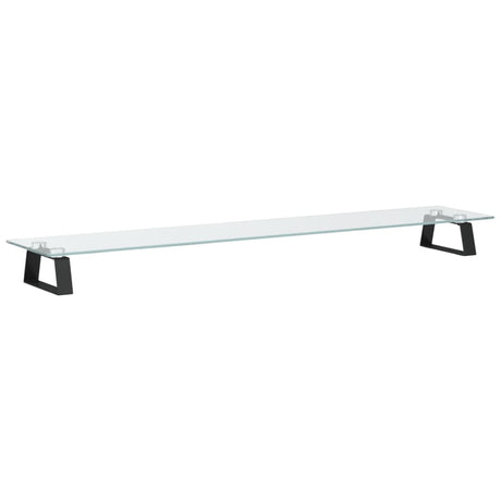 Vidaxx support pour moniteur 100x20x8 cm verre trempé et métal noir