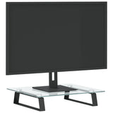 VidaXL support pour moniteur 40x35x8 cm verre trempé et métal noir