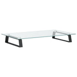 Vidaxxl support pour moniteur 60x35x8 cm verre trempé et métal noir