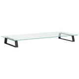 Vidaxxl support pour moniteur 80x35x8 cm verre trempé et métal noir