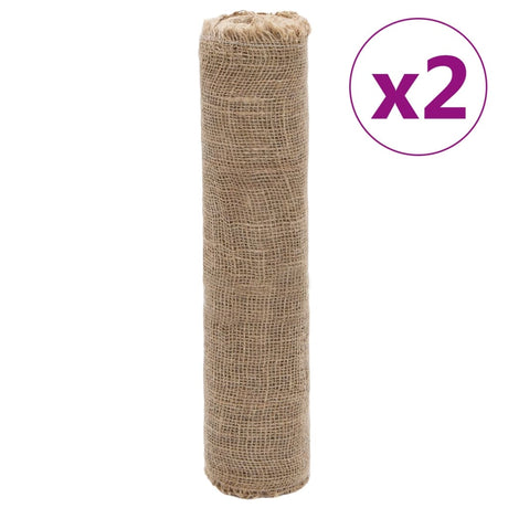 Rouleaux de jute VidaXL 2 pcs 200 g m² 0,5x50 m 100% jute