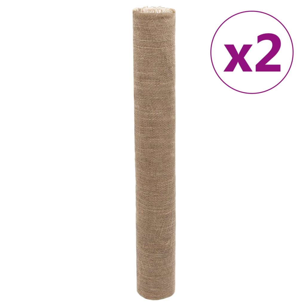 Vidaxl Juter rullt 2 st 200 g m² ass 1x50 m 100% Jute