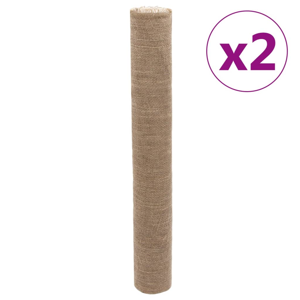 Rouleaux de jute VidaXL 2 pcs 200 g m² 1x50 m 100% jute