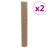 Rouleaux de jute VidaXL 2 pcs 200 g m² 1x50 m 100% jute